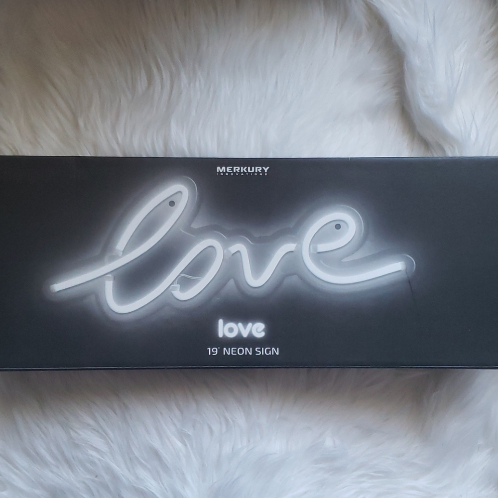 Merkury Innovations Love 19 Inch White Neon Sign
